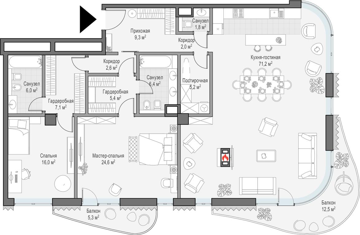 2-BD Apartment Sale, 162.5 sq. m. at Lavrushinskiy, Lavrushinsky Lane, 11к1, Moscow, Russia #1