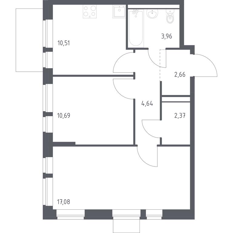 1-BD Apartment Sale, 51.91平方米 at Kvartal Aviatorov, ulitsa Koldunova, Aviatorov Microdistrict, Balashikha, Moscow Region, Russia #1 1-BD Apartment Sale, 51.91平方米 at Kvartal Aviatorov, ulitsa Koldunova, Aviatorov Microdistrict, Balashikha, Moscow Region, Russia #1