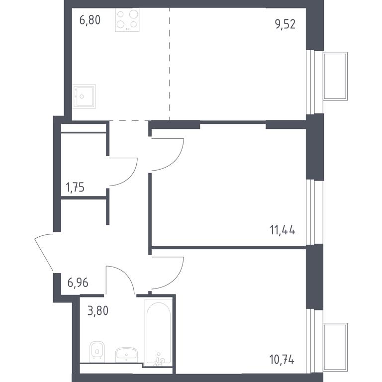 1-BD Apartment Sale, 51.01 sq. m. at Kvartal Strogino, zhiloy kompleks Kvartal Strogino, Krasnogorsk, Moscow Region, Russia #1 1-BD Apartment Sale, 51.01 sq. m. at Kvartal Strogino, zhiloy kompleks Kvartal Strogino, Krasnogorsk, Moscow Region, Russia #1