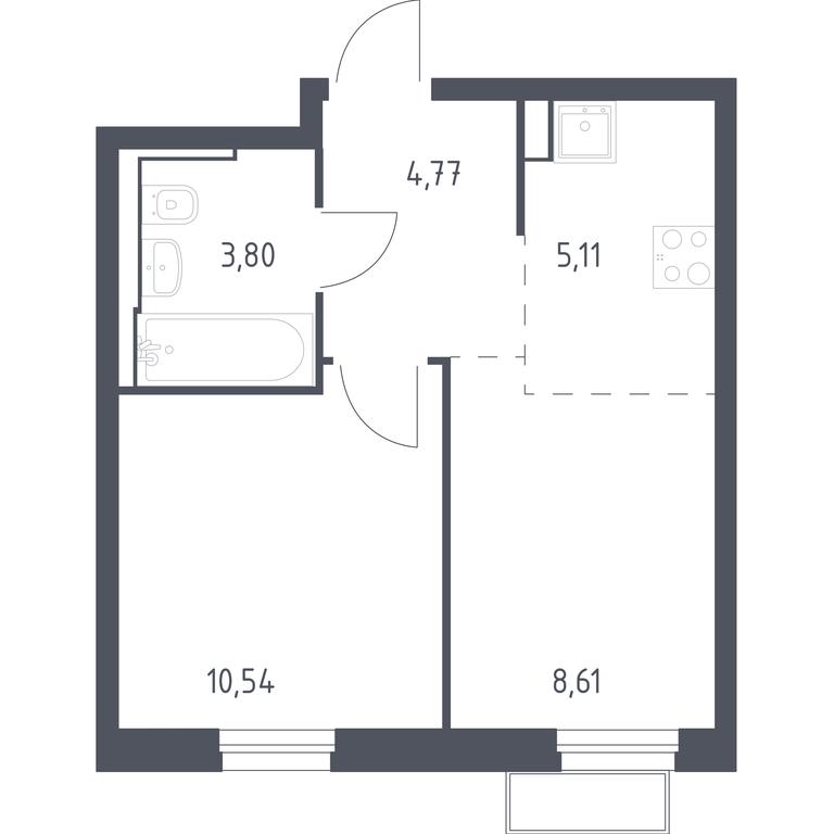 Apartment Sale, 33.03 sq. m. at Kvartal Strogino, zhiloy kompleks Kvartal Strogino, Krasnogorsk, Moscow Region, Russia #1 Apartment Sale, 33.03 sq. m. at Kvartal Strogino, zhiloy kompleks Kvartal Strogino, Krasnogorsk, Moscow Region, Russia #1