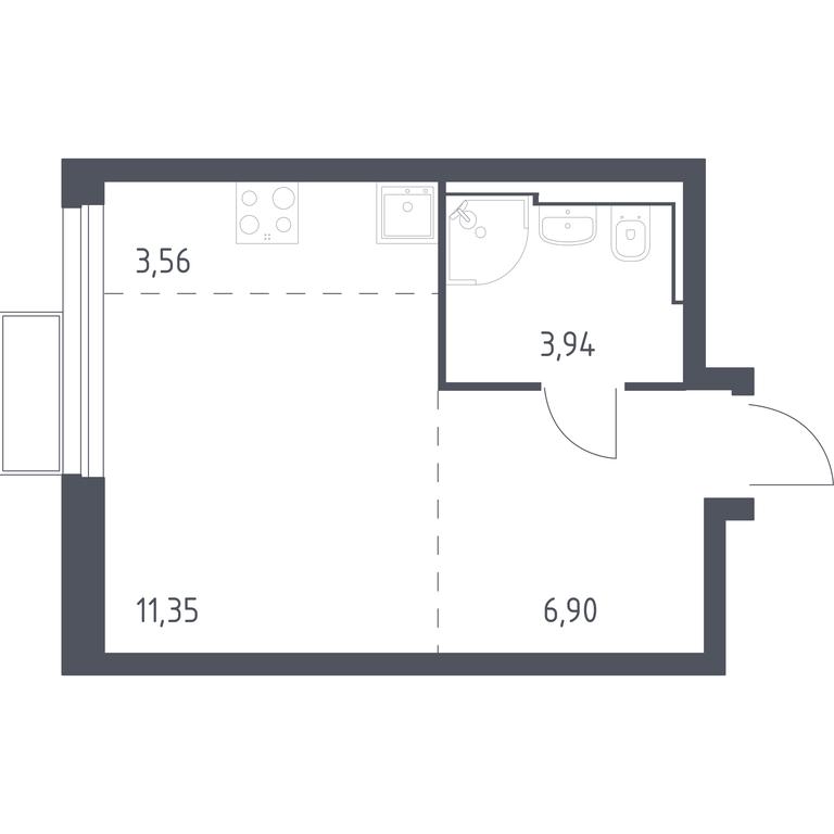 Apartment Sale, 25.63 sq. m. at Kvartal Strogino, zhiloy kompleks Kvartal Strogino, Krasnogorsk, Moscow Region, Russia #1