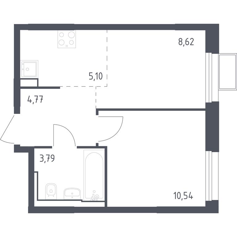 Apartment Sale, 32.98 sq. m. at Kvartal Strogino, zhiloy kompleks Kvartal Strogino, Krasnogorsk, Moscow Region, Russia #1
