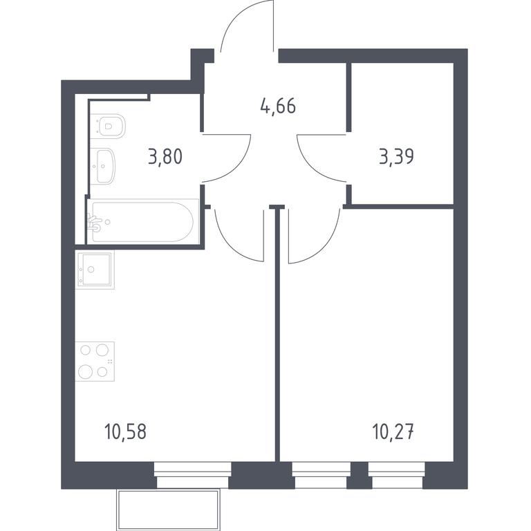 Apartment Sale, 32.85 sq. m. at Kvartal Strogino, zhiloy kompleks Kvartal Strogino, Krasnogorsk, Moscow Region, Russia #1