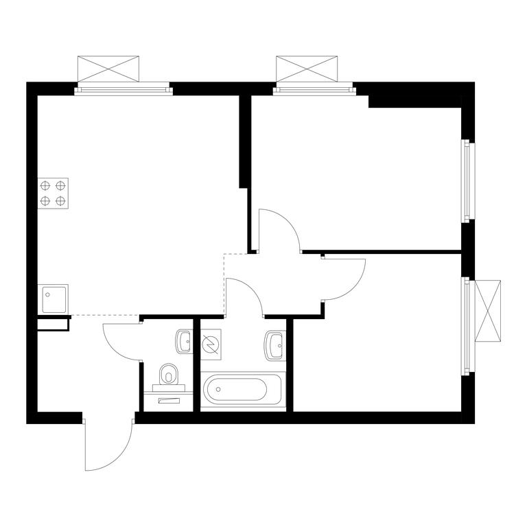 2-BD Apartment Sale, 48.5 sq. m. at Amurskiy Park, Амурская улица, 2с11, Москва, Россия #1