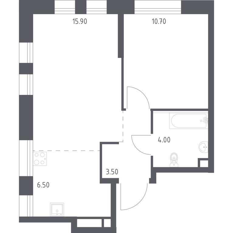 Apartment Sale, 40.6 sq. m. at Kvartal na Vode, Shosseynaya Street, 90с42, Moscow, Russia #1 Apartment Sale, 40.6 sq. m. at Kvartal na Vode, Shosseynaya Street, 90с42, Moscow, Russia #1