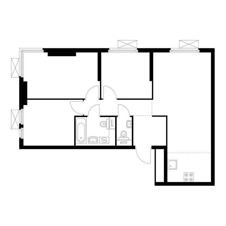 3-BD Apartment Sale, 71平方米 at Vtoroy Nagatinskiy, 2nd Nagatinsky Drive, 2к1, Moscow, Russia #1 3-BD Apartment Sale, 71平方米 at Vtoroy Nagatinskiy, 2nd Nagatinsky Drive, 2к1, Moscow, Russia #1