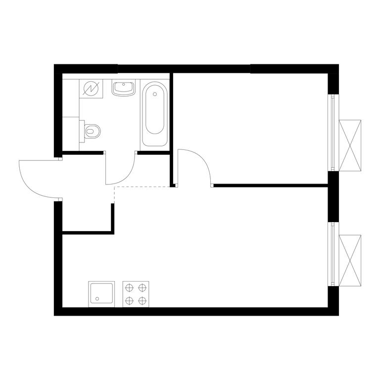 1-BD Apartment Sale, 32.2平方米 at Liublinskiy Park, Lyublinskaya Street, 78к2, Moscow, Russia #1 1-BD Apartment Sale, 32.2平方米 at Liublinskiy Park, Lyublinskaya Street, 78к2, Moscow, Russia #1
