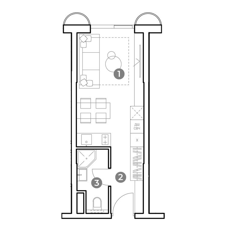 Apartment Sale, 23.2 sq. m. at Nametkin Tower, Namyotkina Street, 10А, Moscow, Russia #1