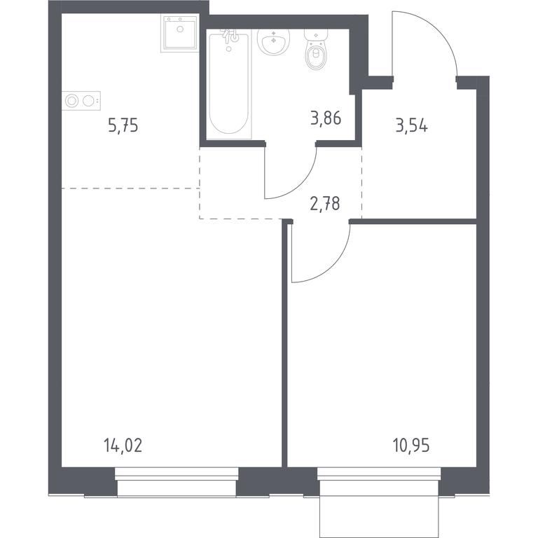 Продажа квартиры, 40,9 м² в ЖК «Новое Внуково», квартал № 38, поселение Кокошкино, Москва, Россия #1