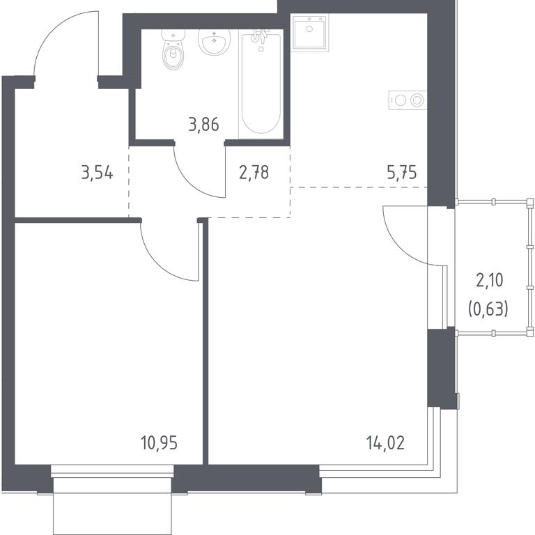 Apartment Sale, 41.53 sq. m. at Novoe Vnukovo, kvartal № 38, Kokoshkino Settlement, Moscow, Russia #1 Apartment Sale, 41.53 sq. m. at Novoe Vnukovo, kvartal № 38, Kokoshkino Settlement, Moscow, Russia #1