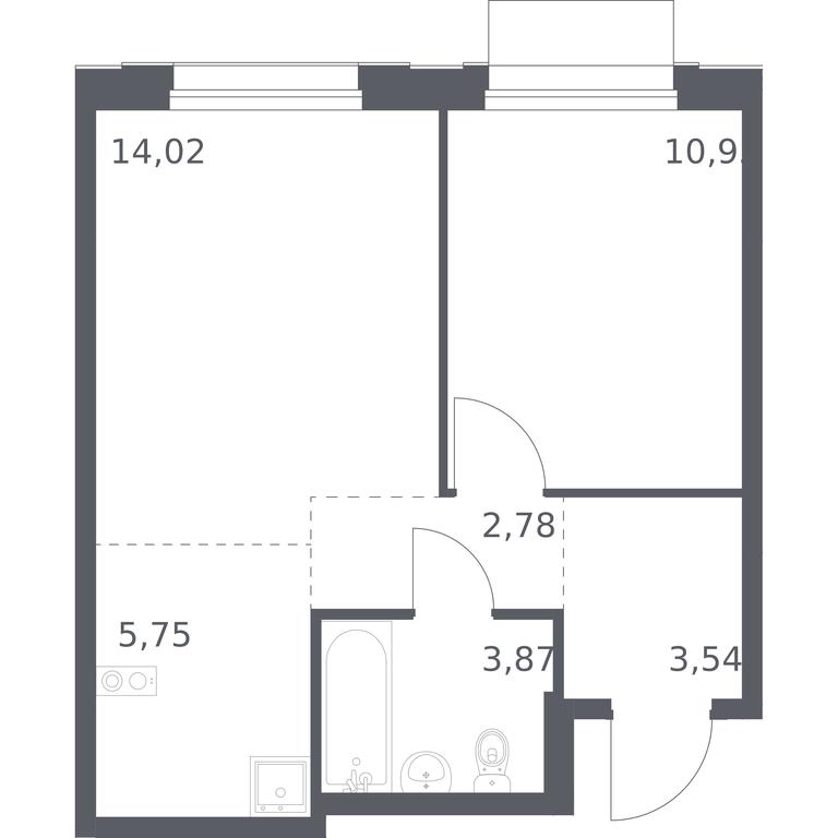 Apartment Sale, 40.91平方米 at Novoe Vnukovo, kvartal № 38, Kokoshkino Settlement, Moscow, Russia #1 Apartment Sale, 40.91平方米 at Novoe Vnukovo, kvartal № 38, Kokoshkino Settlement, Moscow, Russia #1