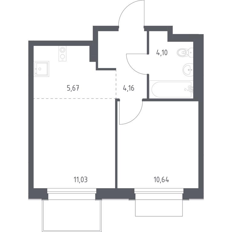 Apartment Sale, 35.6平方米 at Novoe Vnukovo, kvartal № 38, Kokoshkino Settlement, Moscow, Russia #1 Apartment Sale, 35.6平方米 at Novoe Vnukovo, kvartal № 38, Kokoshkino Settlement, Moscow, Russia #1