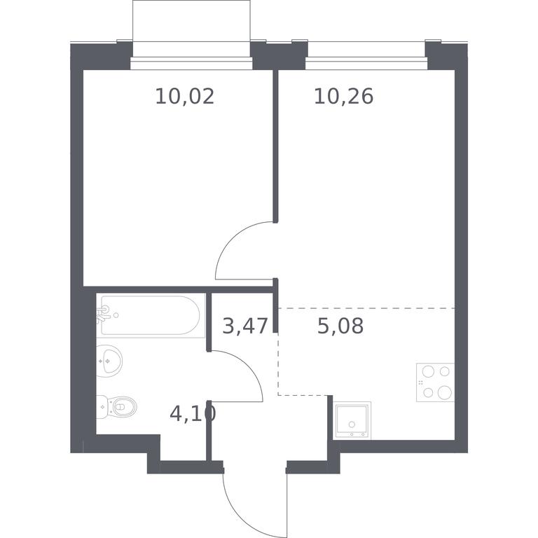 Apartment Sale, 32.93平方米 at Novoe Vnukovo, kvartal № 38, Kokoshkino Settlement, Moscow, Russia #1 Apartment Sale, 32.93平方米 at Novoe Vnukovo, kvartal № 38, Kokoshkino Settlement, Moscow, Russia #1