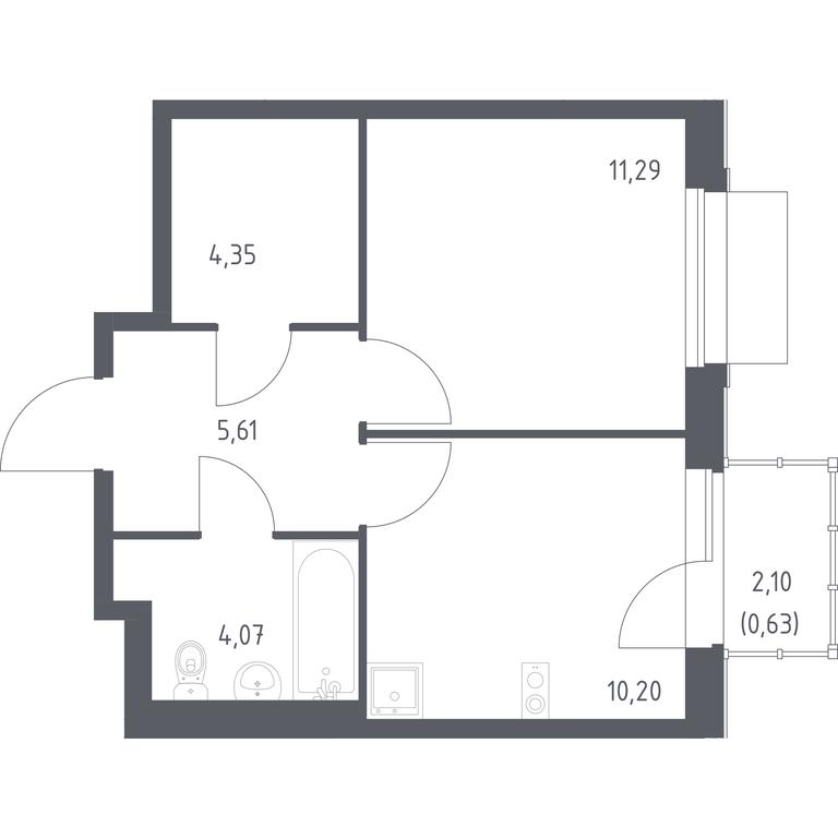 Apartment Sale, 36.15平方米 at Novoe Vnukovo, kvartal № 38, Kokoshkino Settlement, Moscow, Russia #1 Apartment Sale, 36.15平方米 at Novoe Vnukovo, kvartal № 38, Kokoshkino Settlement, Moscow, Russia #1