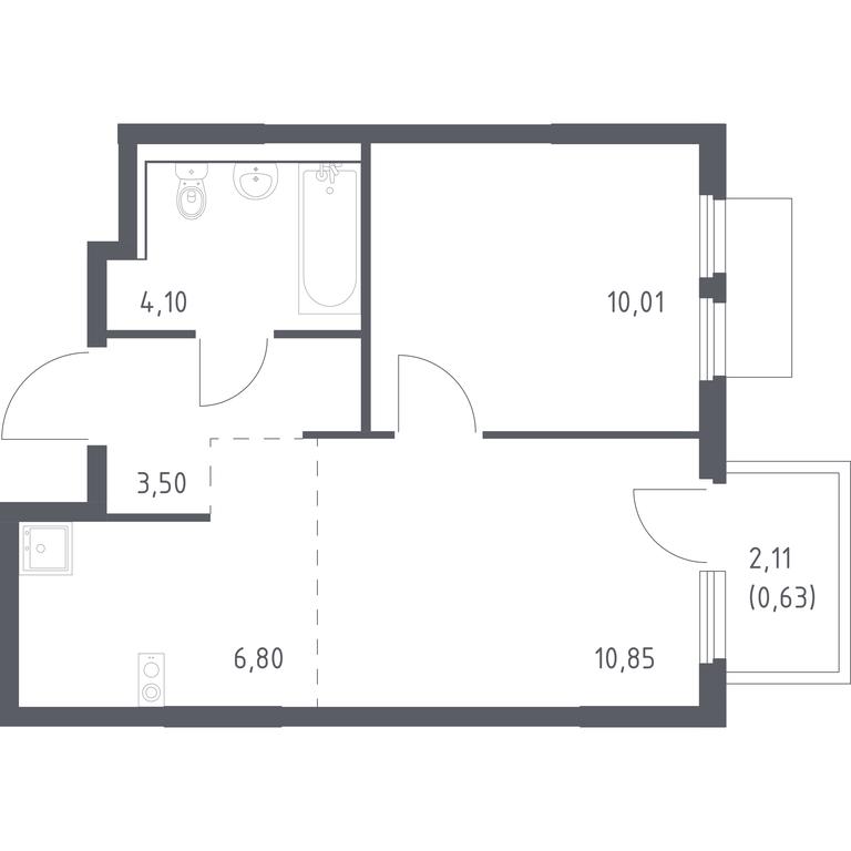 Apartment Sale, 35.89 sq. m. at Prigorod Lesnoe, Molodyozhny bulvar, 6, derevnya Misaylovo, Leninskiy City District, Moscow Region, Russia #1 Apartment Sale, 35.89 sq. m. at Prigorod Lesnoe, Molodyozhny bulvar, 6, derevnya Misaylovo, Leninskiy City District, Moscow Region, Russia #1