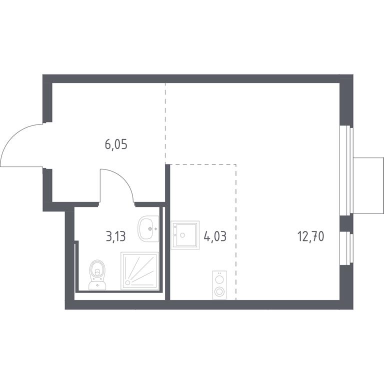 Apartment Sale, 25.91 sq. m. at Gorki Park, Shkolnaya ulitsa, 2, derevnya Korobovo, Leninskiy City District, Moscow Region, Russia #1 Apartment Sale, 25.91 sq. m. at Gorki Park, Shkolnaya ulitsa, 2, derevnya Korobovo, Leninskiy City District, Moscow Region, Russia #1