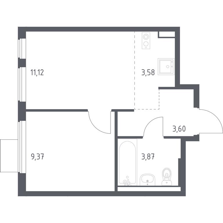 Apartment Sale, 31.54 sq. m. at Gorki Park, Shkolnaya ulitsa, 2, derevnya Korobovo, Leninskiy City District, Moscow Region, Russia #1 Apartment Sale, 31.54 sq. m. at Gorki Park, Shkolnaya ulitsa, 2, derevnya Korobovo, Leninskiy City District, Moscow Region, Russia #1