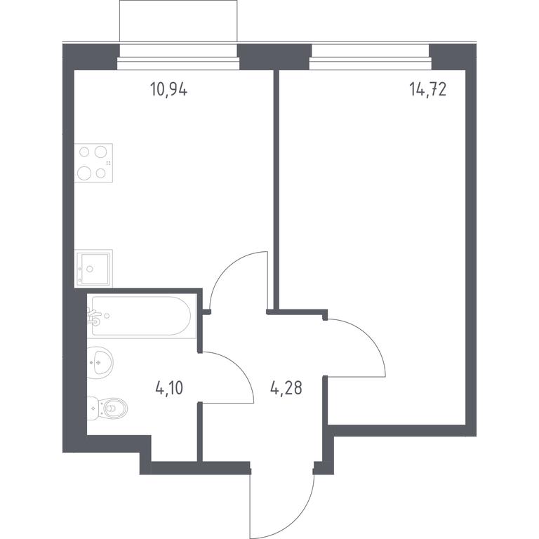 Apartment Sale, 34.04平方米 at Novoe Vnukovo, kvartal № 38, Kokoshkino Settlement, Moscow, Russia #1 Apartment Sale, 34.04平方米 at Novoe Vnukovo, kvartal № 38, Kokoshkino Settlement, Moscow, Russia #1