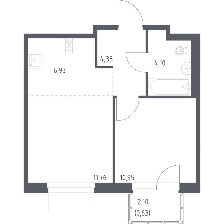 Apartment Sale, 38.72平方米 at Novoe Vnukovo, kvartal № 38, Kokoshkino Settlement, Moscow, Russia #1 Apartment Sale, 38.72平方米 at Novoe Vnukovo, kvartal № 38, Kokoshkino Settlement, Moscow, Russia #1