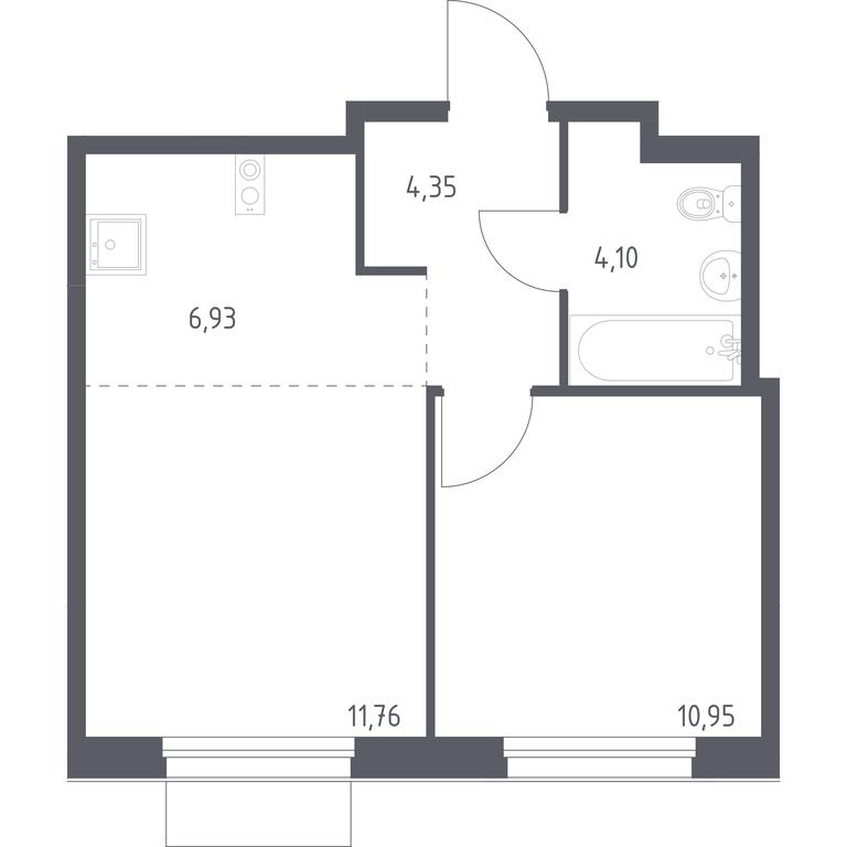 Apartment Sale, 38.09平方米 at Novoe Vnukovo, kvartal № 38, Kokoshkino Settlement, Moscow, Russia #1 Apartment Sale, 38.09平方米 at Novoe Vnukovo, kvartal № 38, Kokoshkino Settlement, Moscow, Russia #1