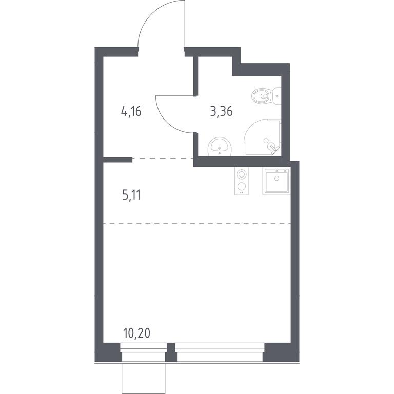 Apartment Sale, 22.83 sq. m. at Novoe Vnukovo, kvartal № 38, Kokoshkino Settlement, Moscow, Russia #1 Apartment Sale, 22.83 sq. m. at Novoe Vnukovo, kvartal № 38, Kokoshkino Settlement, Moscow, Russia #1