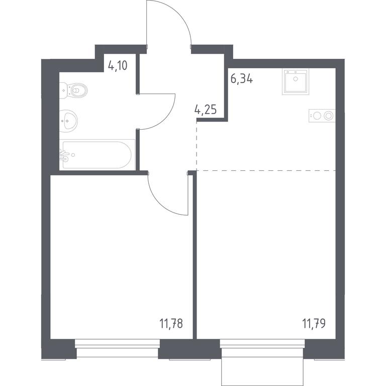 Продажа квартиры, 38,26 м² в ЖК «Новое Внуково», квартал № 38, поселение Кокошкино, Москва, Россия #1
