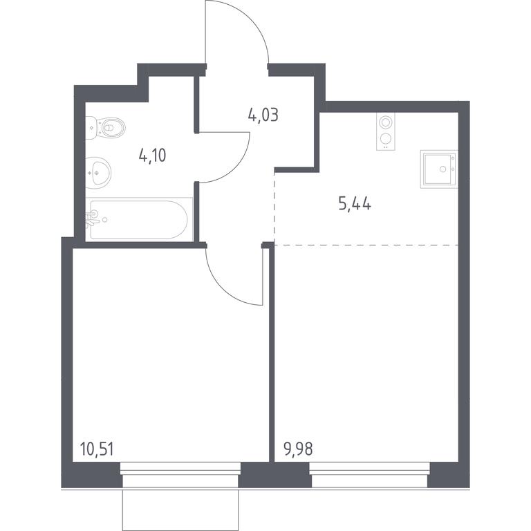 Apartment Sale, 34.06平方米 at Novoe Vnukovo, kvartal № 38, Kokoshkino Settlement, Moscow, Russia #1 Apartment Sale, 34.06平方米 at Novoe Vnukovo, kvartal № 38, Kokoshkino Settlement, Moscow, Russia #1