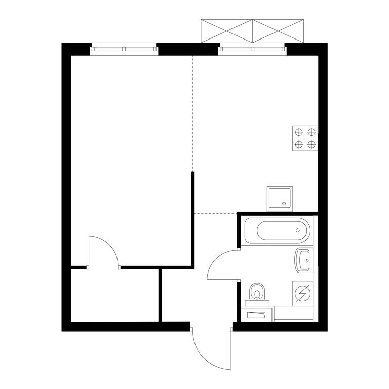 1-BD Apartment Sale, 34.2 sq. m. at Rustaveli 14, Rustaveli Street, 14с20, Moscow, Russia #1 1-BD Apartment Sale, 34.2 sq. m. at Rustaveli 14, Rustaveli Street, 14с20, Moscow, Russia #1