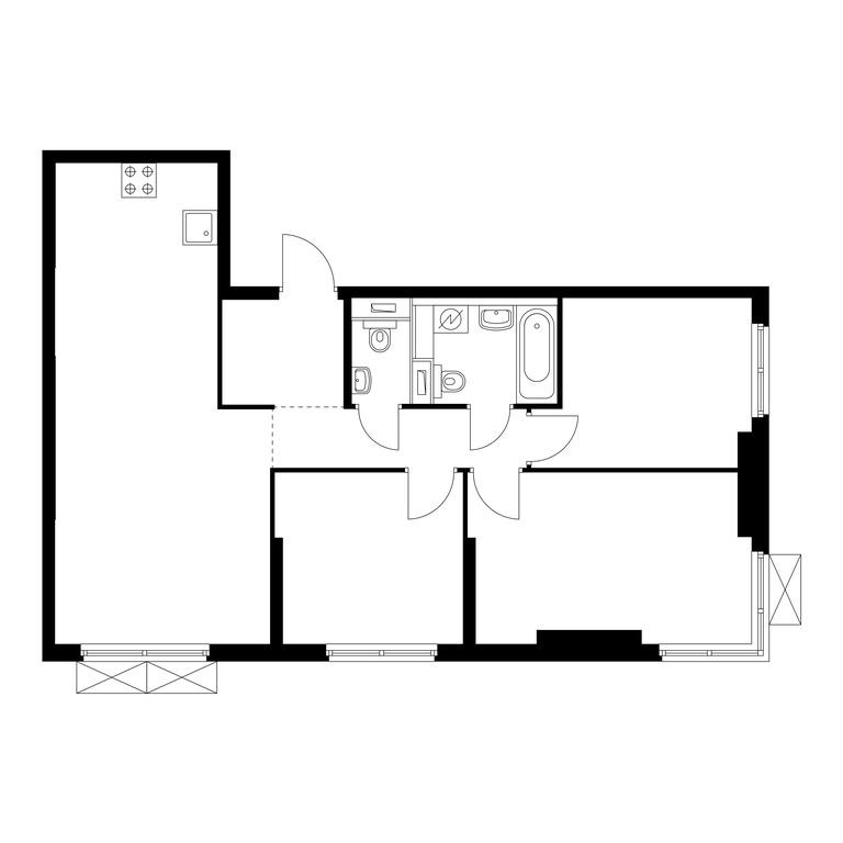 3-BD Apartment Sale, 72 sq. m. at Rustaveli 14, Rustaveli Street, 14с20, Moscow, Russia #1 3-BD Apartment Sale, 72 sq. m. at Rustaveli 14, Rustaveli Street, 14с20, Moscow, Russia #1