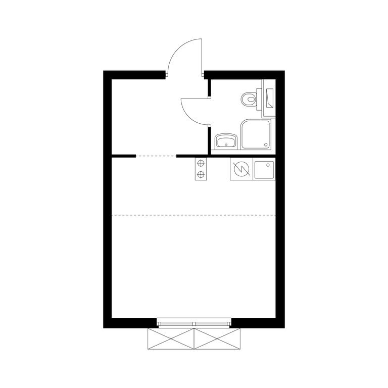 Apartment Sale, 26平方米 at Holland Park, Volokolamskoye Highway, 71/13к1, Moscow, Russia #1