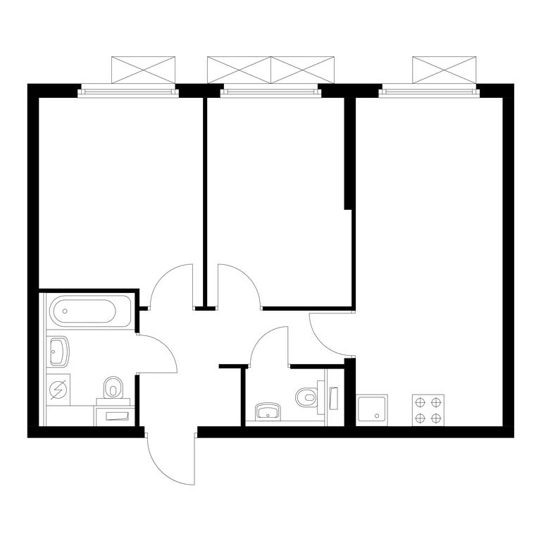 2-BD Apartment Sale, 51.16平方米 at Pervyi Dubrovskiy, Novoostapovskaya Street, 1с4, Moscow, Russia #1 2-BD Apartment Sale, 51.16平方米 at Pervyi Dubrovskiy, Novoostapovskaya Street, 1с4, Moscow, Russia #1