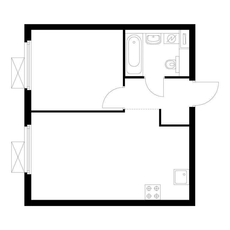 1-BD Apartment Sale, 39.5 sq. m. at Amurskiy Park, Амурская улица, 2с11, Москва, Россия #1