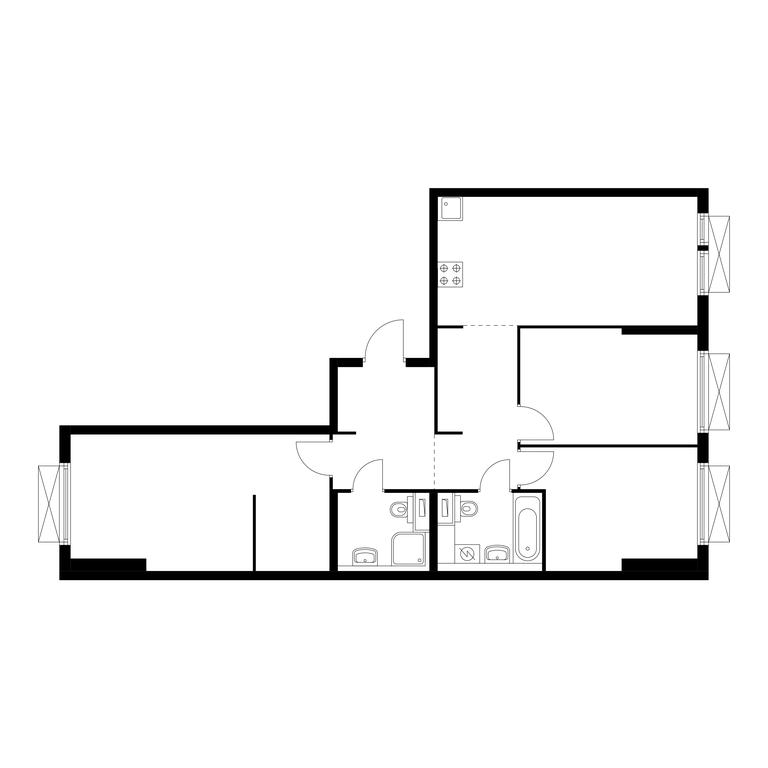 3-BD Apartment Sale, 81.9 sq. m. at Kolskaya 8, Kolskaya Street, 8с16, Moscow, Russia #1 3-BD Apartment Sale, 81.9 sq. m. at Kolskaya 8, Kolskaya Street, 8с16, Moscow, Russia #1