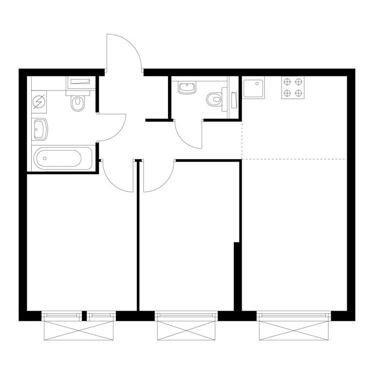 Продажа 2-комн. квартиры, 48,5 м² в ЖК «Кольская 8», Кольская улица, 8с16, Москва, Россия #1 Продажа 2-комн. квартиры, 48,5 м² в ЖК «Кольская 8», Кольская улица, 8с16, Москва, Россия #1
