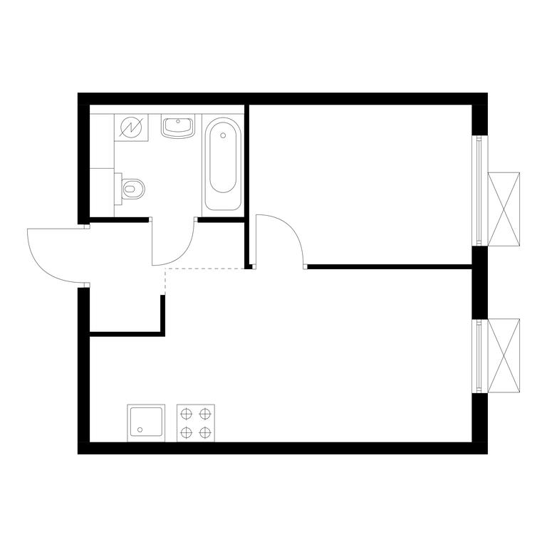 1-BD Apartment Sale, 32.2平方米 at Liublinskiy Park, Lyublinskaya Street, 78к2, Moscow, Russia #1 1-BD Apartment Sale, 32.2平方米 at Liublinskiy Park, Lyublinskaya Street, 78к2, Moscow, Russia #1