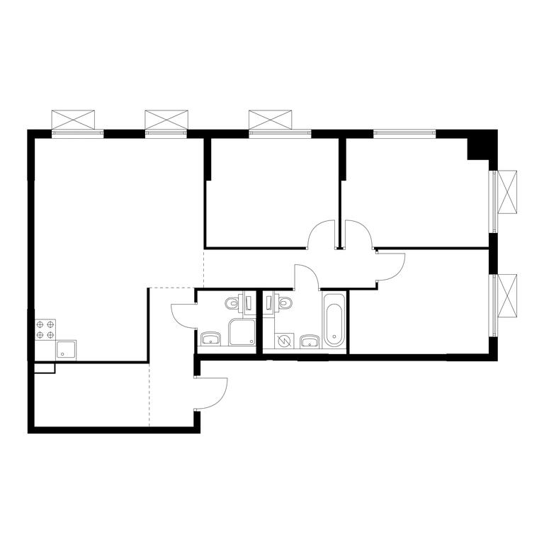 3-BD Apartment Sale, 86.6平方米 at Volzhskiy Park, 1st Grayvoronovsky Drive, 3с11, Moscow, Russia #1