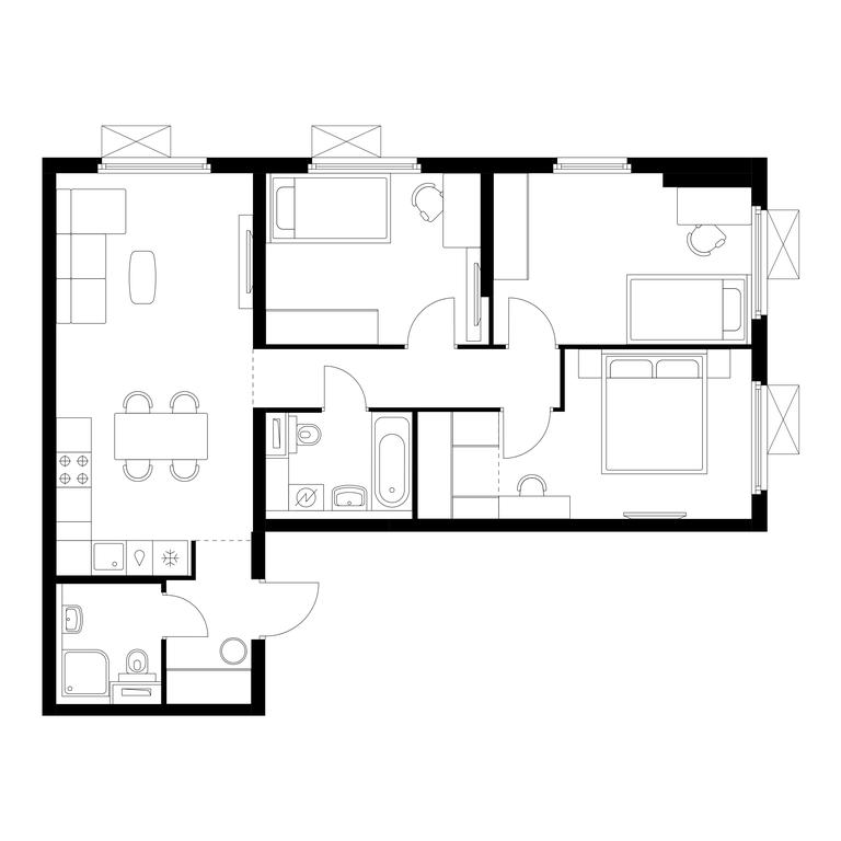 3-BD Apartment Sale, 76平方米 at Yaroslavskiy, 16th Microdistrict, Mytischi, Moscow Region, Russia #1 3-BD Apartment Sale, 76平方米 at Yaroslavskiy, 16th Microdistrict, Mytischi, Moscow Region, Russia #1