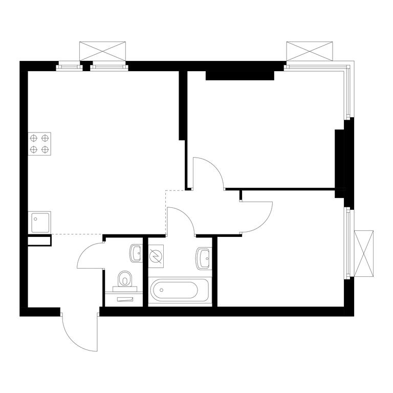 2-BD Apartment Sale, 47.7平方米 at Vtoroy Nagatinskiy, 2nd Nagatinsky Drive, 2к1, Moscow, Russia #1 2-BD Apartment Sale, 47.7平方米 at Vtoroy Nagatinskiy, 2nd Nagatinsky Drive, 2к1, Moscow, Russia #1