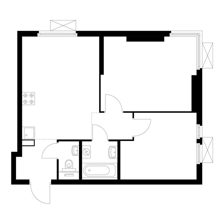 2-BD Apartment Sale, 52.1 sq. m. at Vtoroy Nagatinskiy, 2nd Nagatinsky Drive, 2к1, Moscow, Russia #1 2-BD Apartment Sale, 52.1 sq. m. at Vtoroy Nagatinskiy, 2nd Nagatinsky Drive, 2к1, Moscow, Russia #1