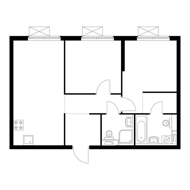 2-BD Apartment Sale, 57.9 sq. m. at Holland Park, Volokolamskoye Highway, 71/13к1, Moscow, Russia #1