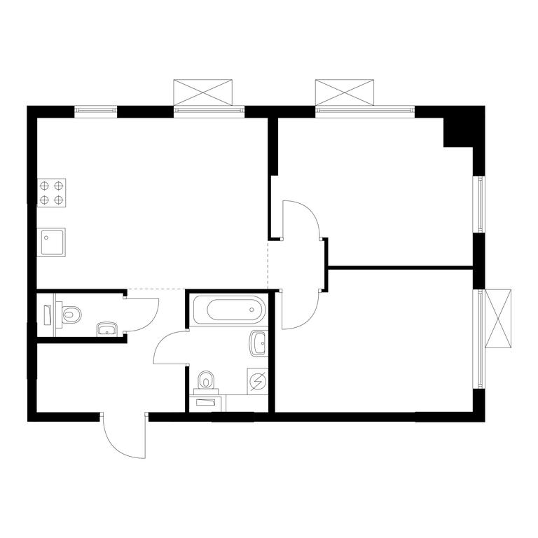 2-BD Apartment Sale, 54.1 sq. m. at Volzhskiy Park, 1st Grayvoronovsky Drive, 3с11, Moscow, Russia #1