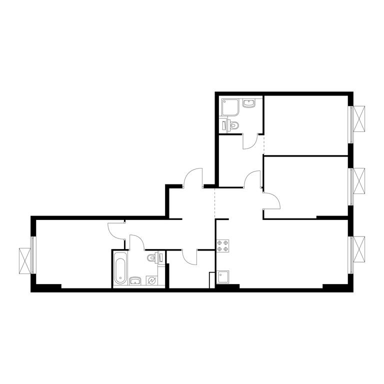 3-BD Apartment Sale, 85 sq. m. at Volzhskiy Park, 1st Grayvoronovsky Drive, 3с11, Moscow, Russia #1