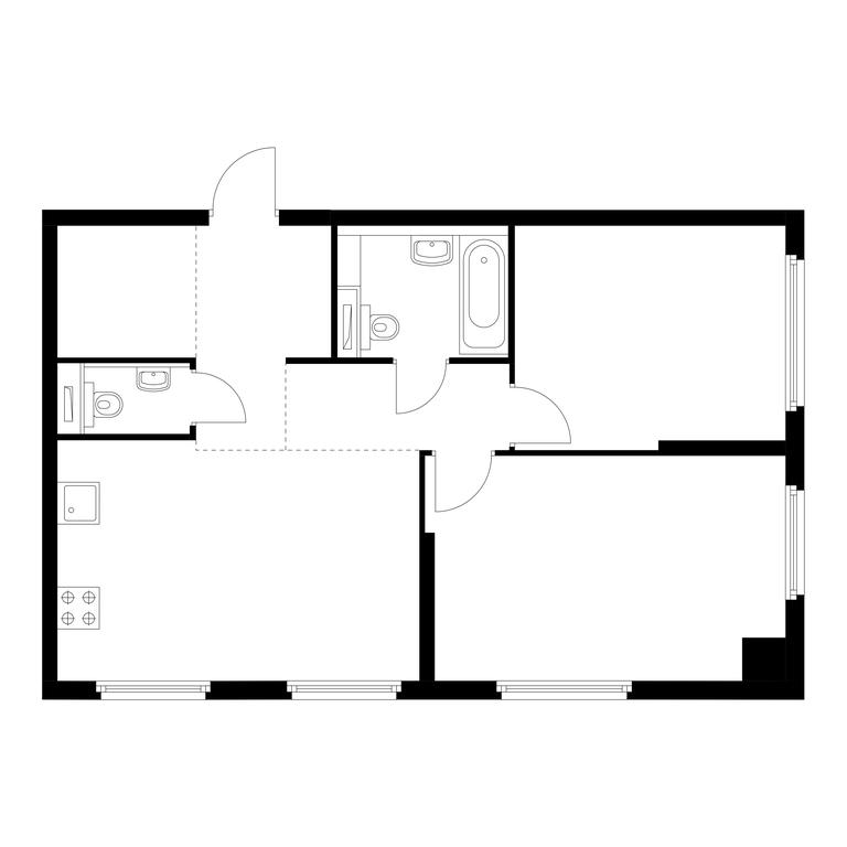 2-BD Apartment Sale, 63.9 sq. m. at Barklaya 6, Barklaya Street, 6, Moscow, Russia #1 2-BD Apartment Sale, 63.9 sq. m. at Barklaya 6, Barklaya Street, 6, Moscow, Russia #1