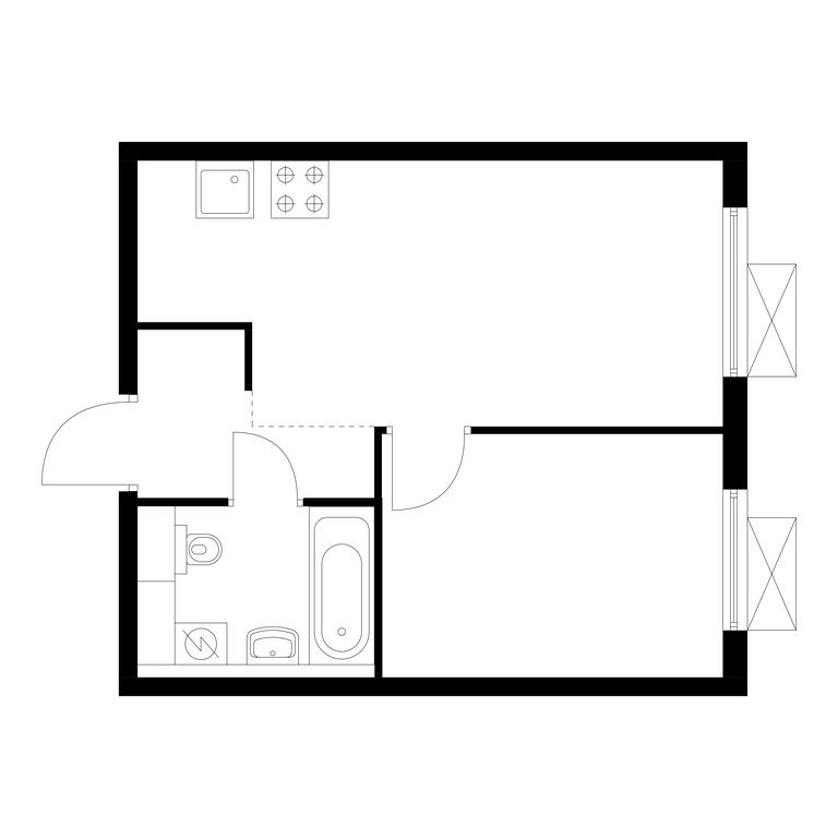 1-BD Apartment Sale, 32.3 sq. m. at Liublinskiy Park, Lyublinskaya Street, 78к2, Moscow, Russia #1 1-BD Apartment Sale, 32.3 sq. m. at Liublinskiy Park, Lyublinskaya Street, 78к2, Moscow, Russia #1