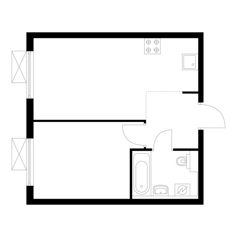 1-BD Apartment Sale, 36.3平方米 at Liublinskiy Park, Lyublinskaya Street, 78к2, Moscow, Russia #1