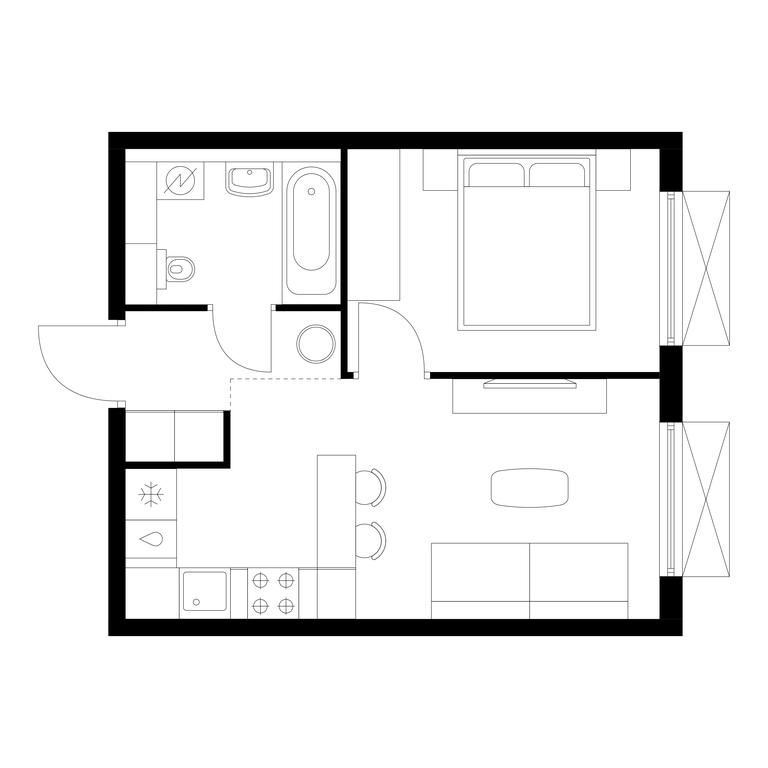 1-BD Apartment Sale, 32.4 sq. m. at Tomilinskiy Bulvar, Novaya Street, 1, Kotelniki, Moscow Region, Russia #1