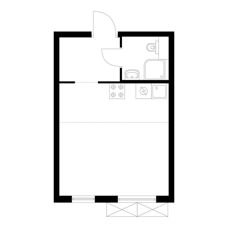Apartment Sale, 25.4平方米 at Ilinskie Luga, Zapovednaya Street, 1, posyolok Ilyinskoye-Usovo, Krasnogorsk City District, Moscow Region, Russia #1