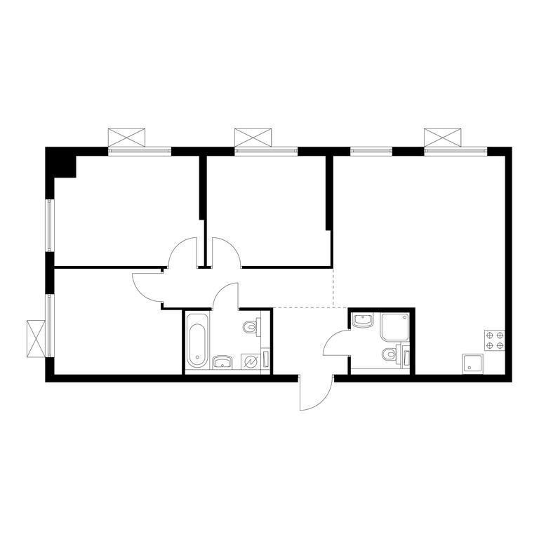 3-BD Apartment Sale, 74.8 sq. m. at Kavkazskiy Bulvar 51, Kavkazsky Boulevard, 51с3, Moscow, Russia #1
