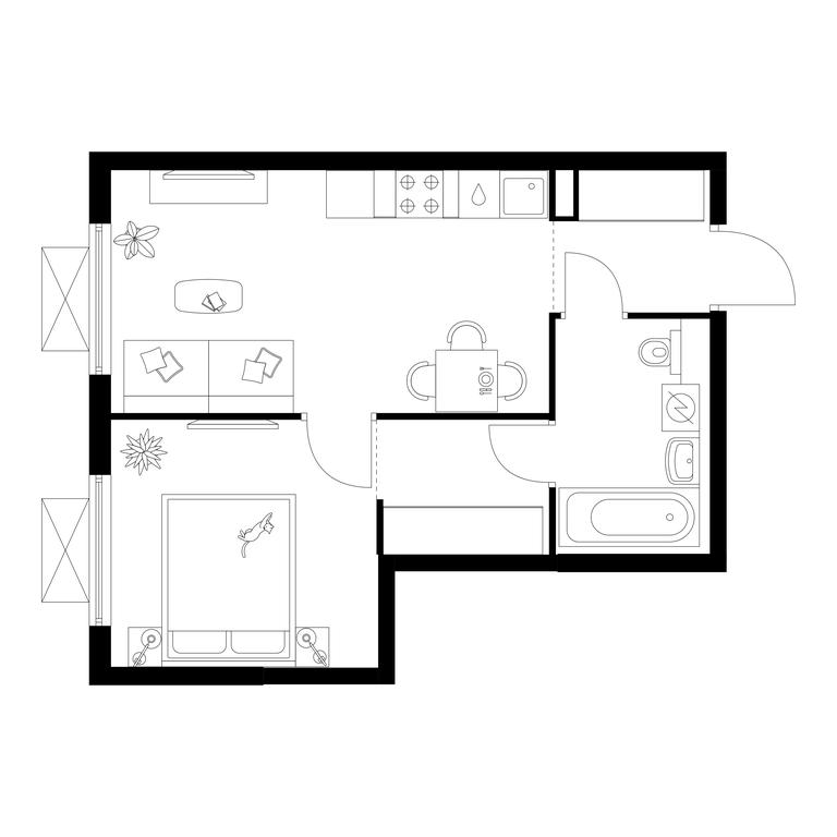 1-BD Apartment Sale, 34.9 sq. m. at Zelionyi Park, 687-y proyezd, 15с2, Zelenograd, Moscow, Russia #1 1-BD Apartment Sale, 34.9 sq. m. at Zelionyi Park, 687-y proyezd, 15с2, Zelenograd, Moscow, Russia #1