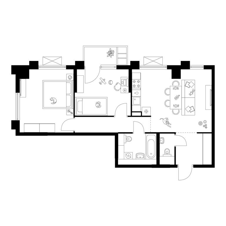 2-BD Apartment Sale, 59.6 sq. m. at Zelionyi Park, 687-y proyezd, 15с2, Zelenograd, Moscow, Russia #1 2-BD Apartment Sale, 59.6 sq. m. at Zelionyi Park, 687-y proyezd, 15с2, Zelenograd, Moscow, Russia #1